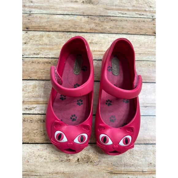 Mini Melissa Pink Cat Shoes Toddler Size 9 - Picture 1 of 9